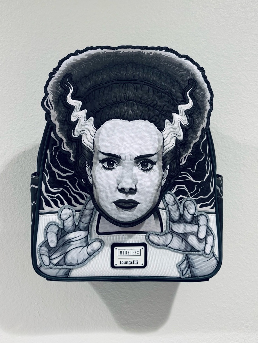 Loungefly Black & White Bride of Frankenstein Backpack